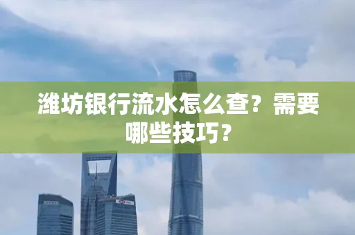 潍坊银行流水怎么查?需要哪些技巧?